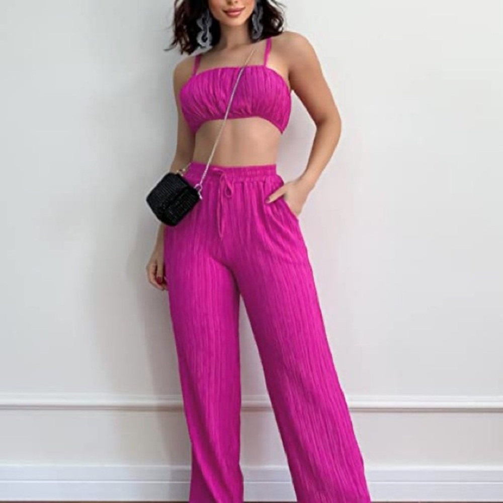 Vibrant Pink Women's two pieces